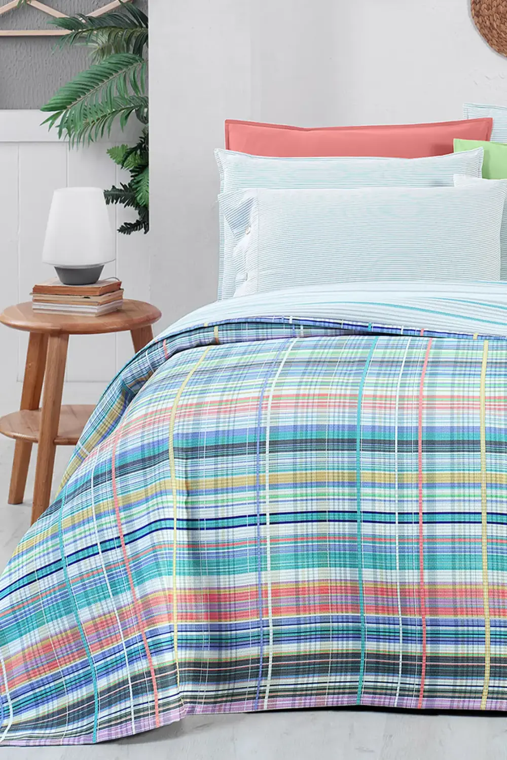 Sarev Viola Multi Çift Kişilik %100 Pamuk Pike Takımı