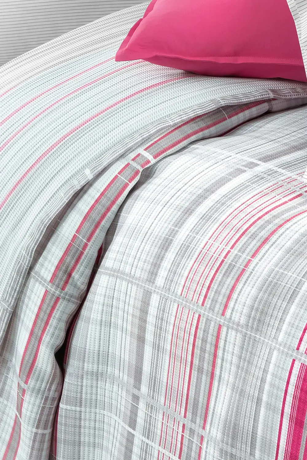 Viola Pembe Çift Kişilik %100 Pamuk Pike Takımı