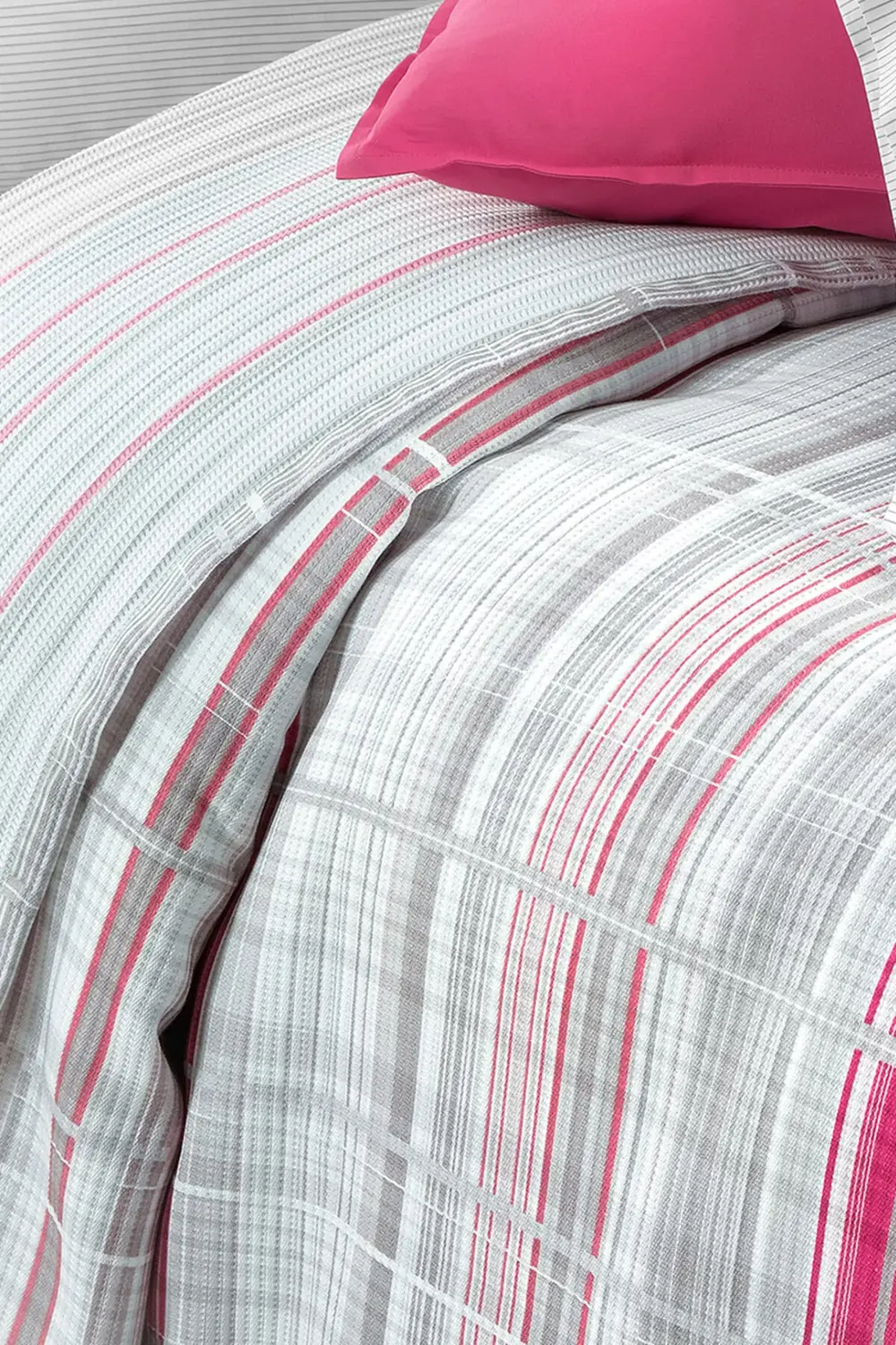 Viola Pembe Tek Kişilik %100 Pamuk Pike Takımı