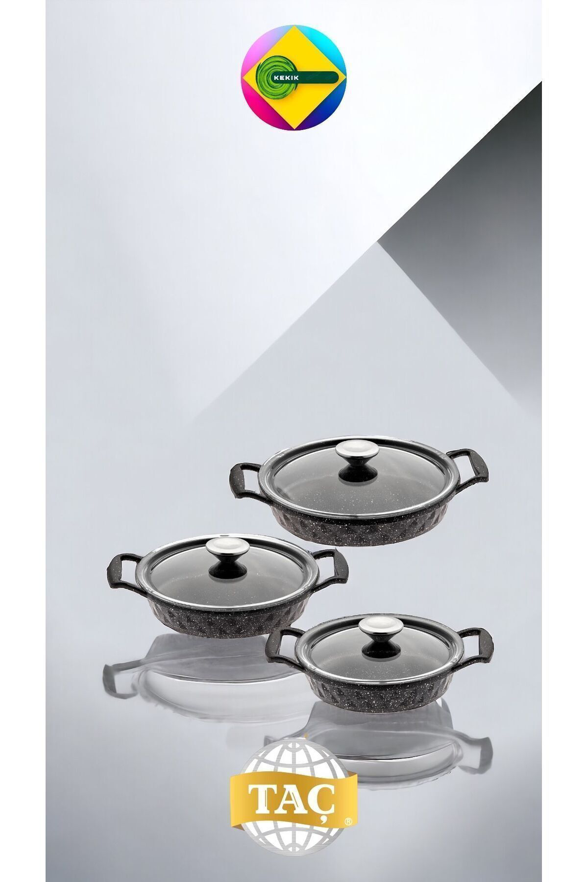 Violet 6 Parça Cam Kapak Sahan Seti