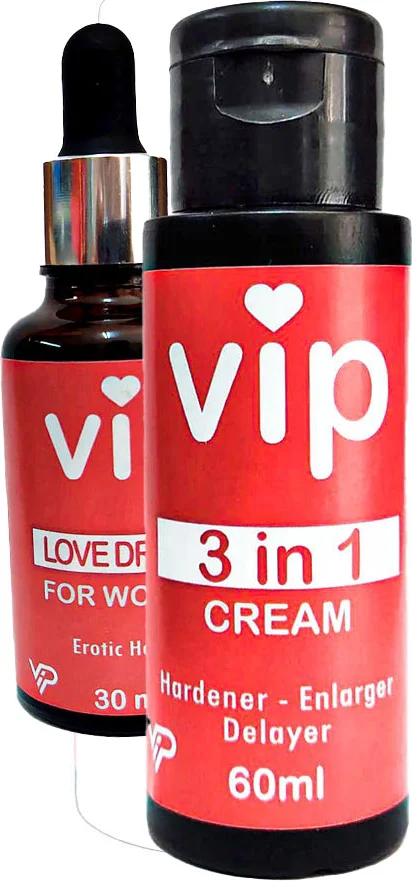 VIP 3x Etki Erkek Şekillenme Kremi + Extra Destek 30 ml - Kadın Damla