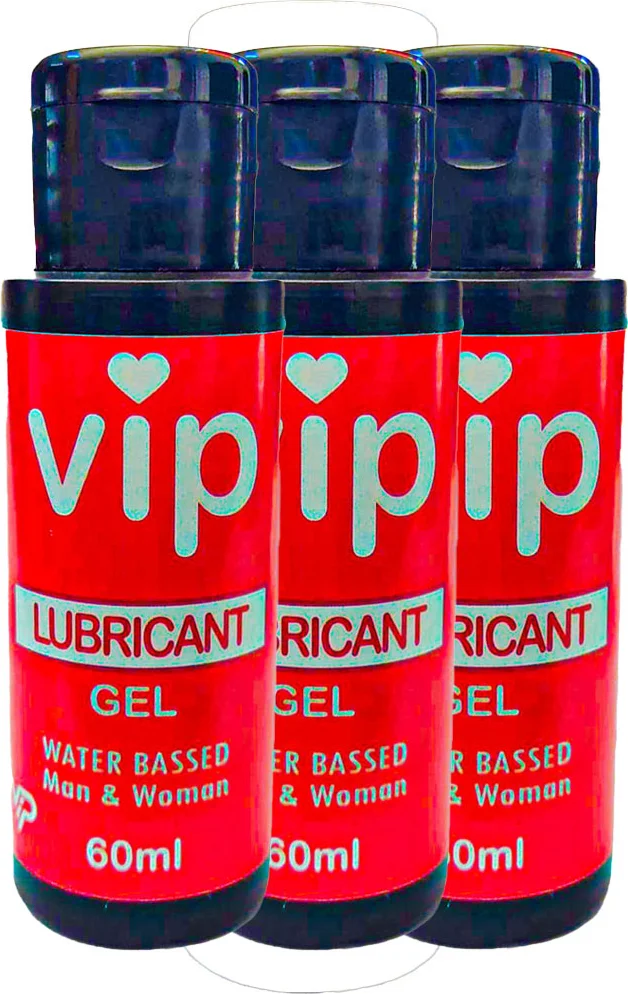 VIP Lubrikant Jel 60 ml x 3 Adet - VIP ile Uyumlu Kalıcı Kayganlaştırıcı