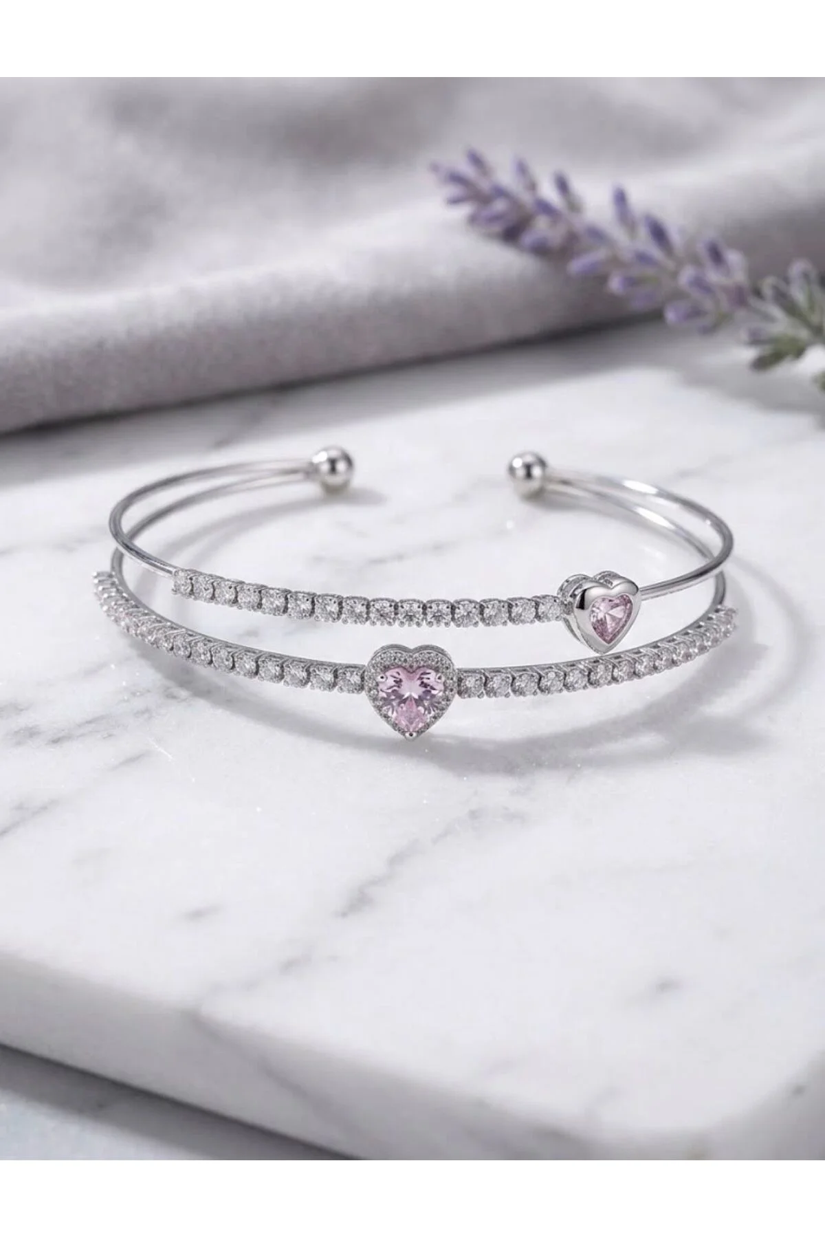 Vip Silver Pembe Kalp Taşlı Kelepçe Fiyatı, Yorumları ve Özellikleri