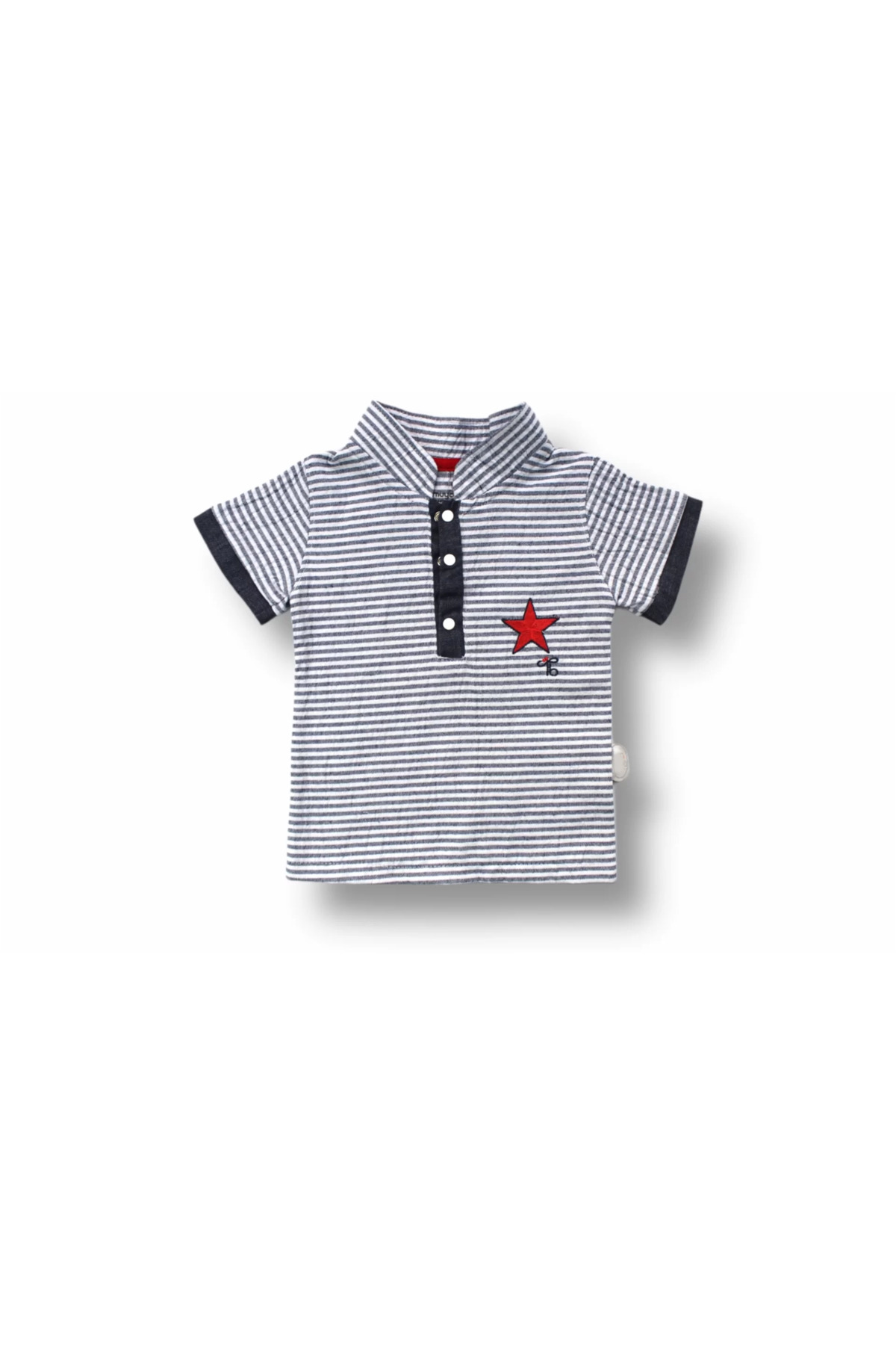 Shop58 Vip Yaka Şapkalı Kısa Kollu Sweat 3Lü Erkek Bebek Takımı Gri