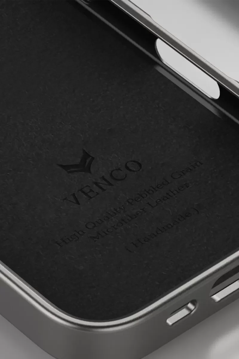 Viper Kapak iPhone 16 ile Uyumlu - Yılan Derisi Desenli Siyah Telefon Kılıfı