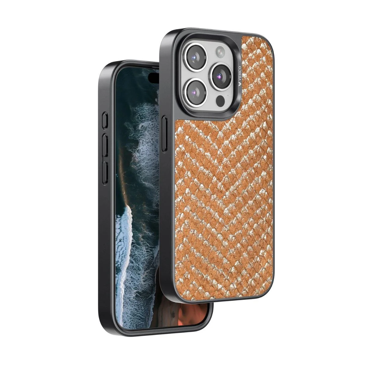 Viper Yılan Derisi Desenli Telefon Kılıfı - iPhone 15 Pro Max ile Uyumlu Kahverengi Şık Koruyucu Kapak Fiyatı, Yorumları ve Özellikleri
