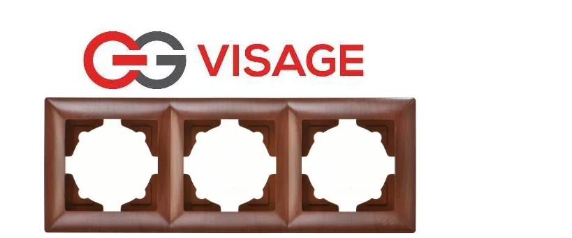 Visage Amazon Ceviz 3 Lü Çerçeve - Priz ve Anahtar İçin Uyumlu Çe