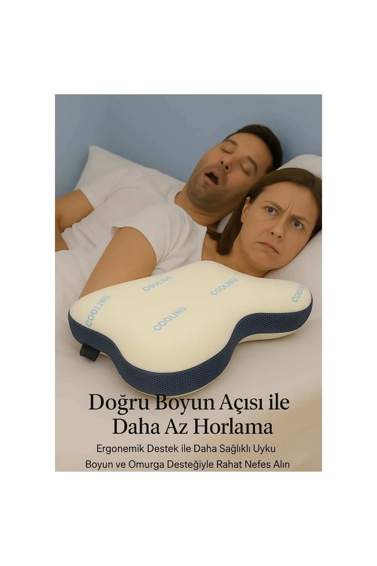 Visco Horlama Yastığı-Cooler Materyal(YENİ NESİL HOT&COOL KUMAŞ)