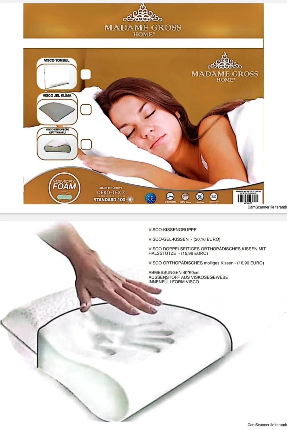 Visco Ortopedik Boyun Destekli Yastık – Ergonomik Memory Foam Uyk