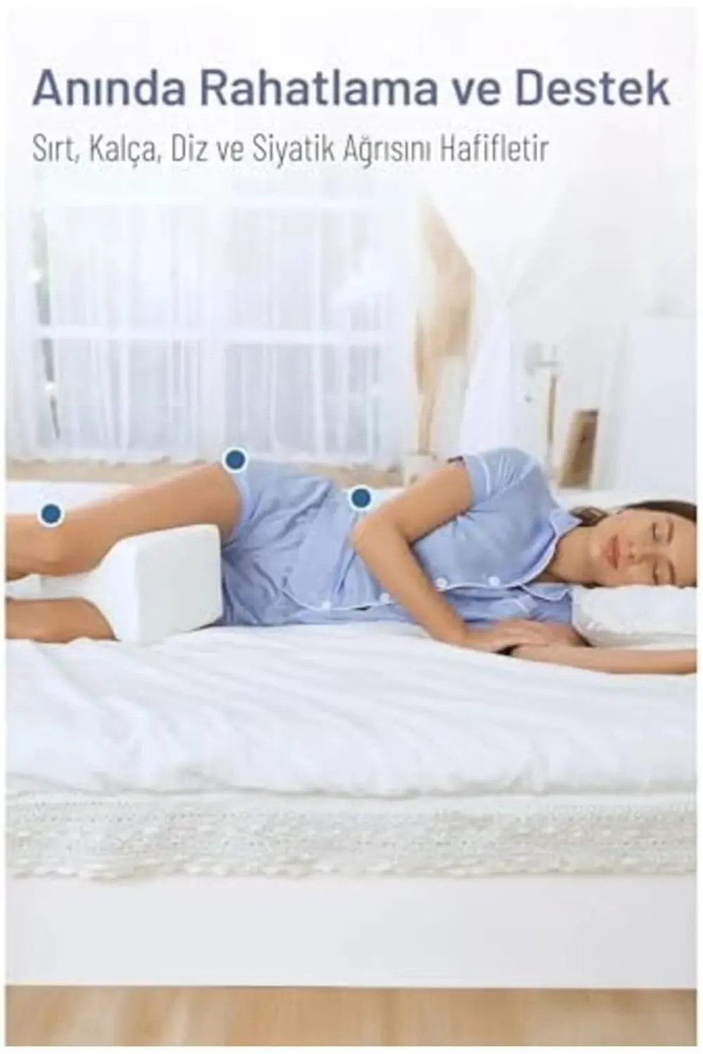 Visco Ortopedik Diz Arası Yastığı – Visco Bacak Destek Minderi |