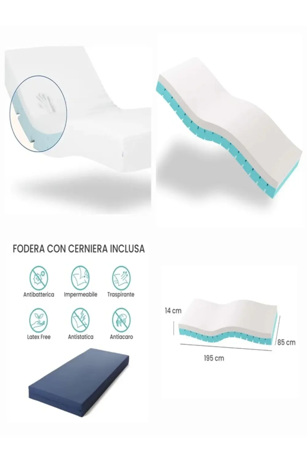 VİSCOMET HASTA YATAĞI VİSCO 85X195X14