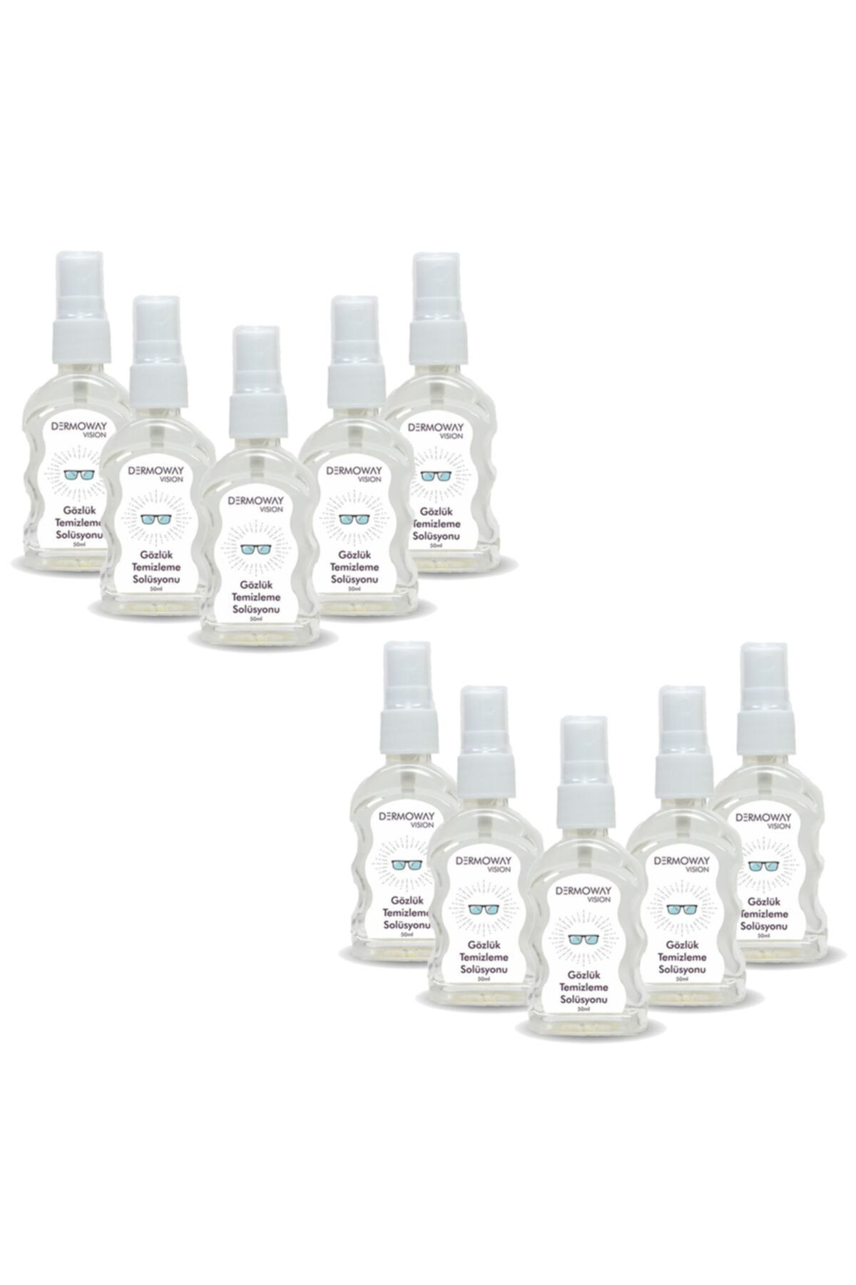 Dermoway Vision 10 Adet Gözlük Temizle Spreyi Ve 10 Adet Mikrofiber Gözlük