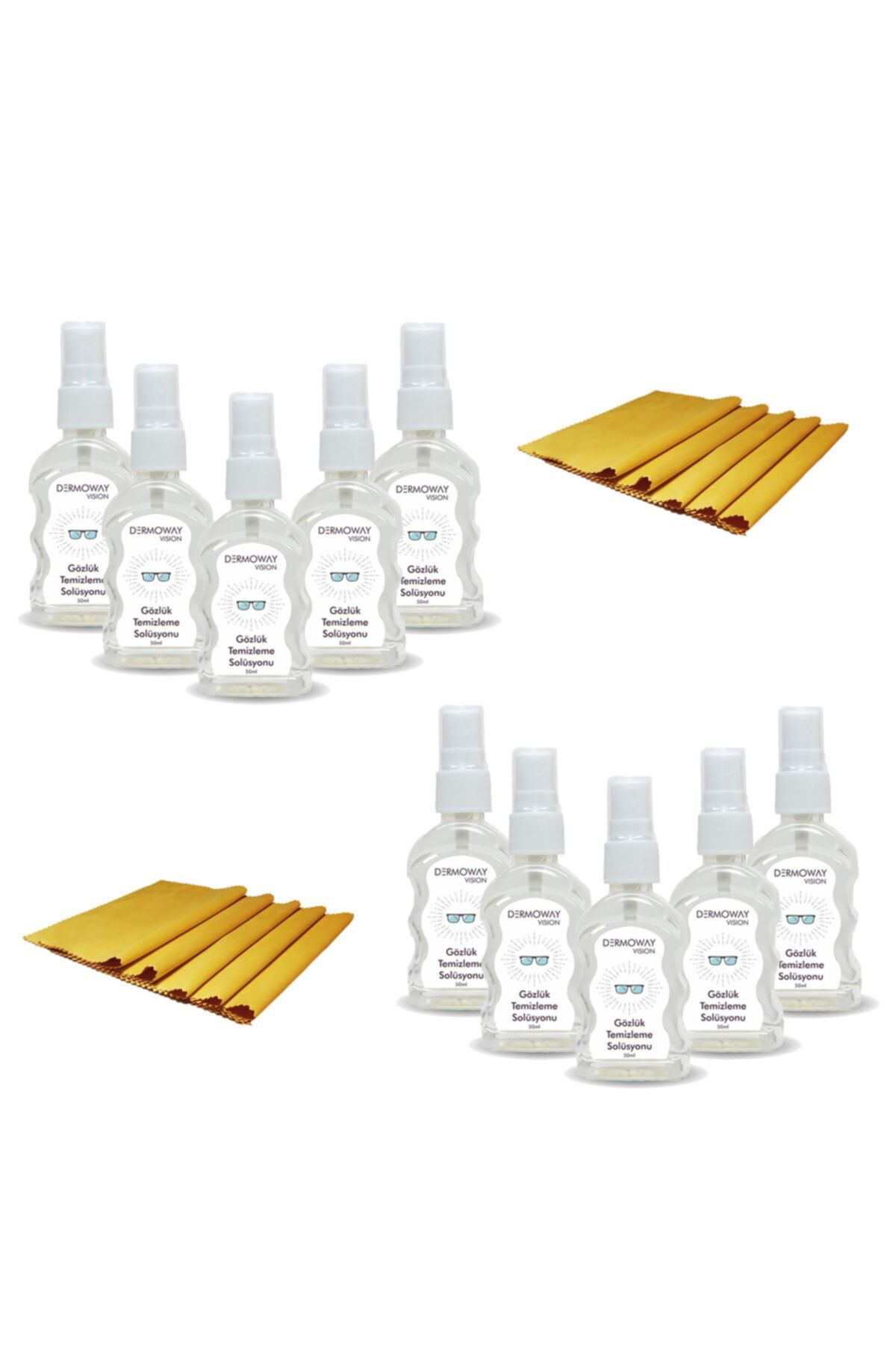 Dermoway Vision 10 Adet Gözlük Temizle Spreyi Ve 10 Adet Mikrofiber Gözlük