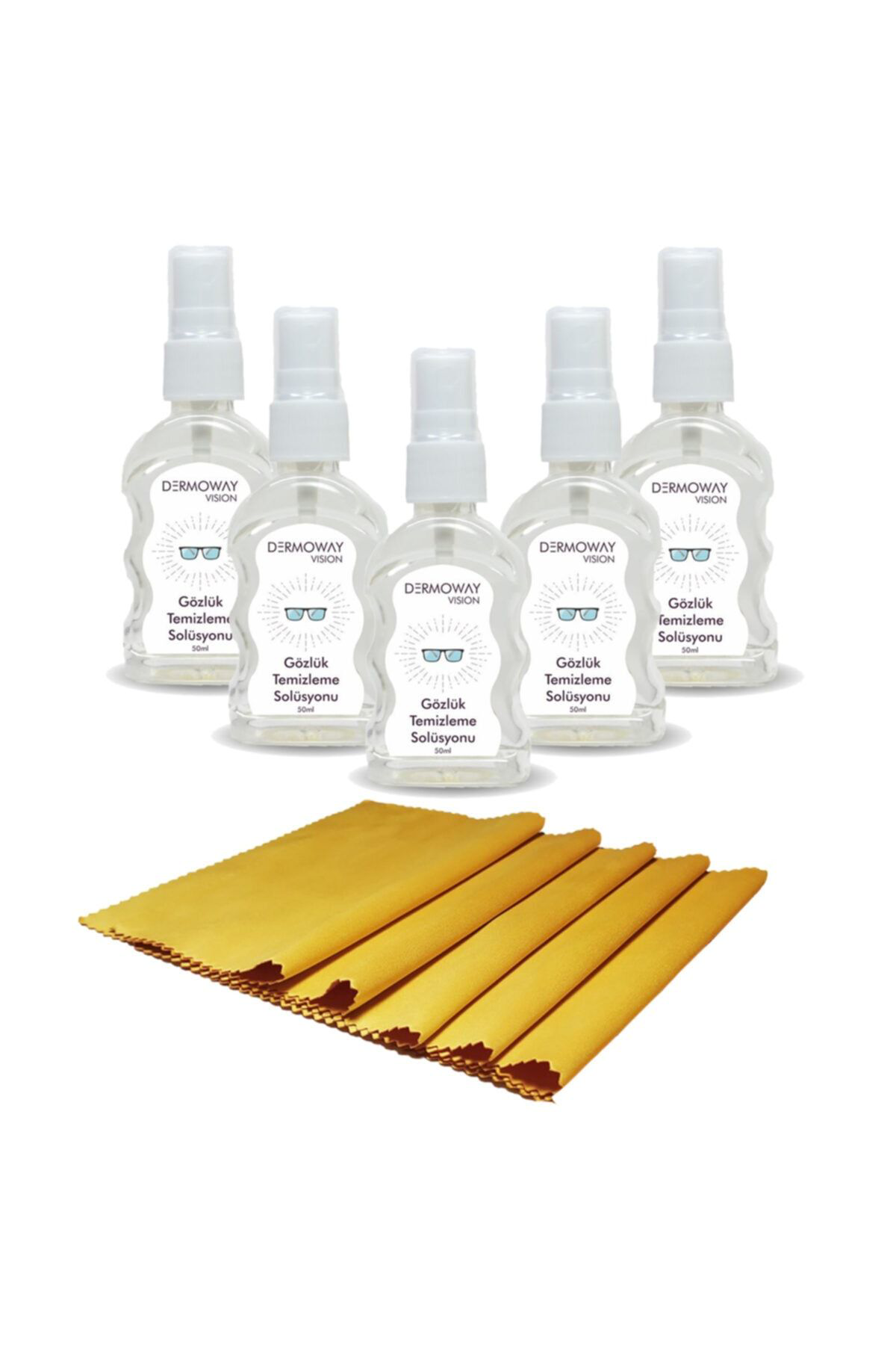 Dermoway Vision 5 Adet Gözlük Temizle Spreyi Ve 5 Adet Mikrofiber Gözlük T
