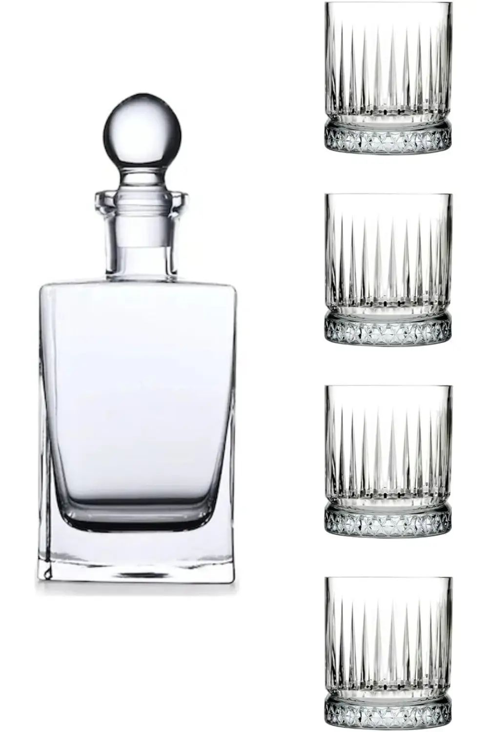 Viski Şişe Bardak Seti (90321x1-520004x4) 90321520004 395519