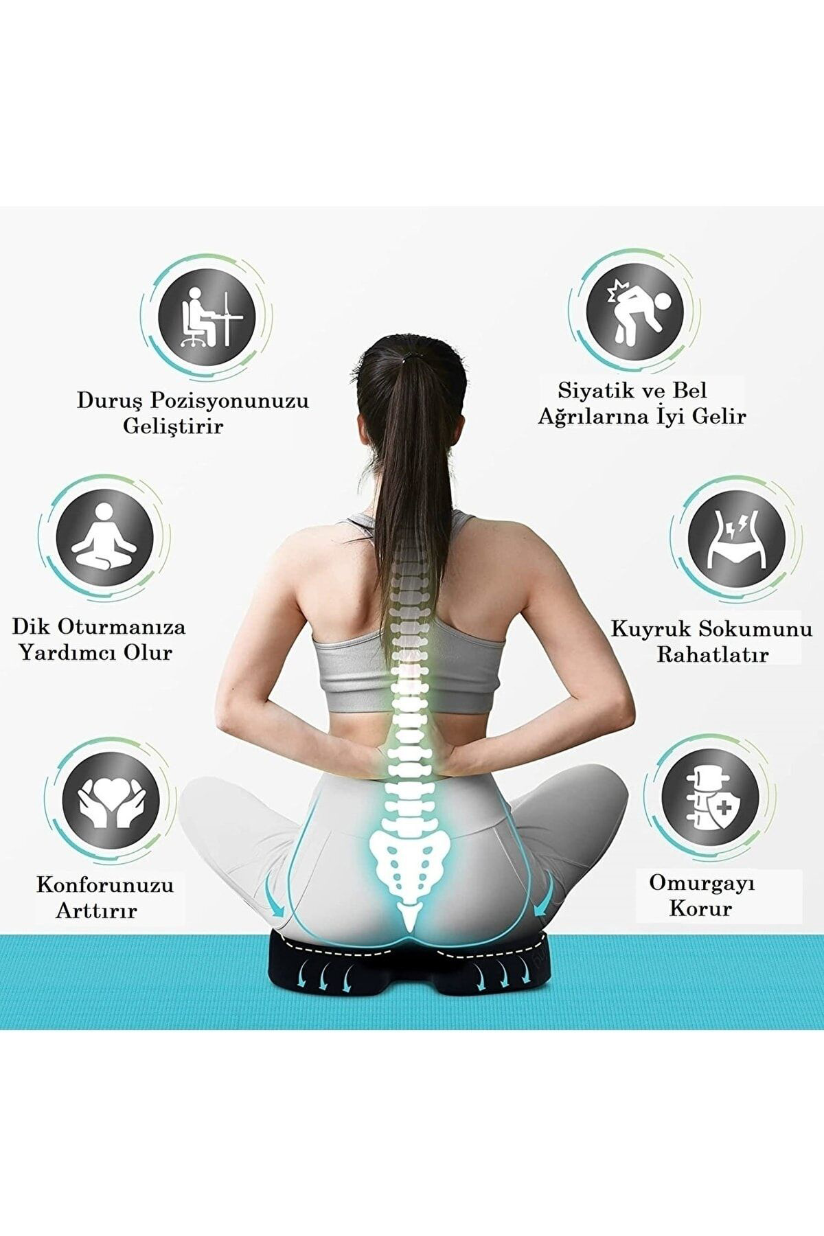 Ankanorm Visko Oturma Minderi Cocix Elastik Minder Basur Minderi Hemoroit 