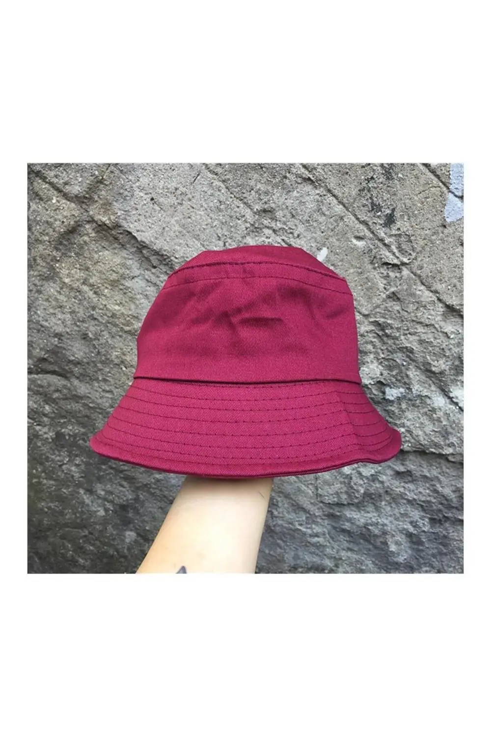 Vişne Rengi Yazlık Bucket Şapka