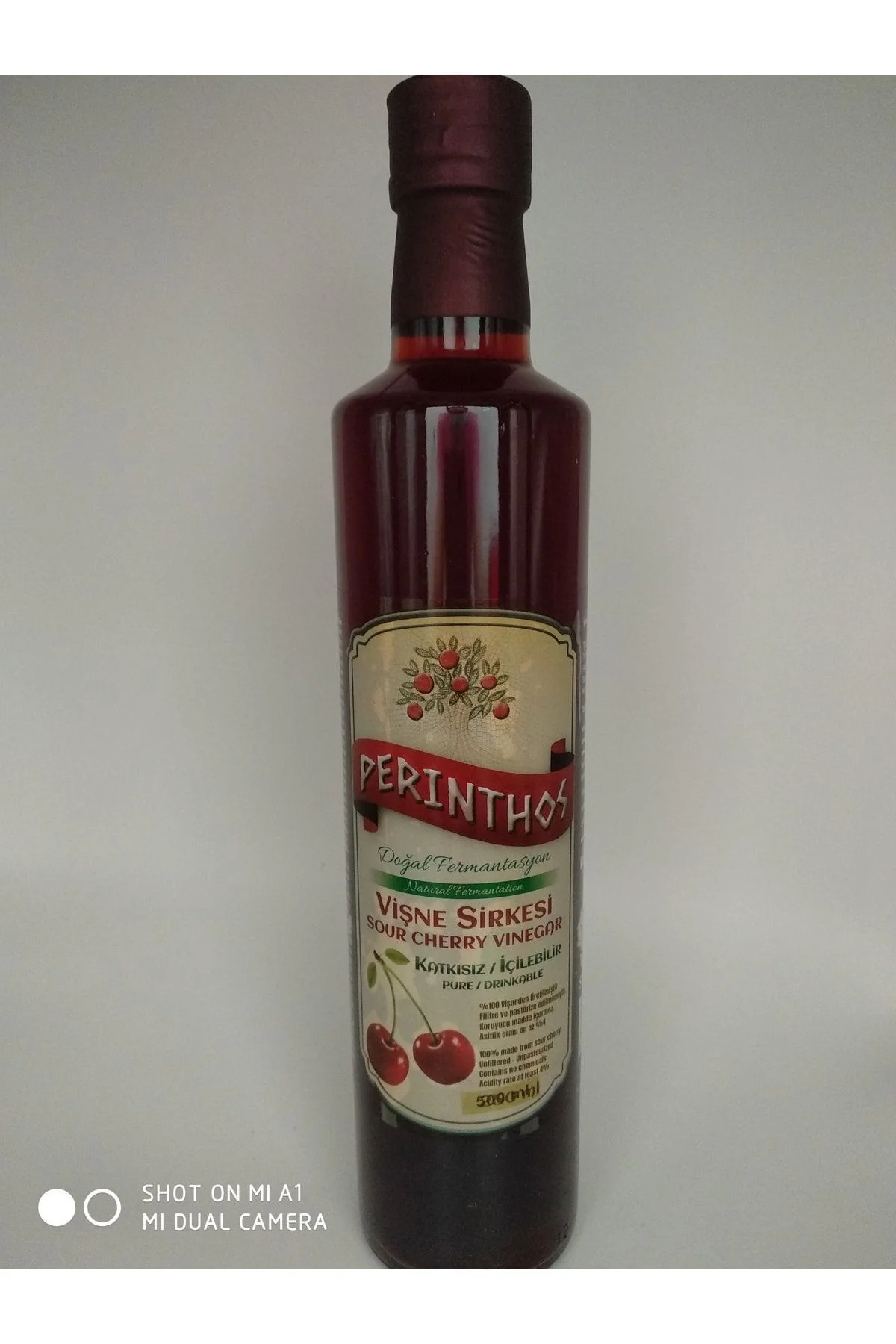 Vişne Sirkesi 500 Ml Doğal Fermantasyon