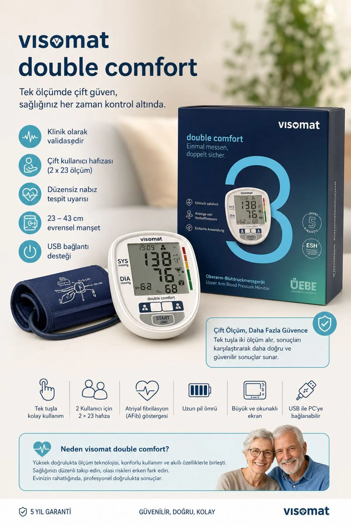 VISOMAT DOUBLE COMFORT TANSİYON ALETİ