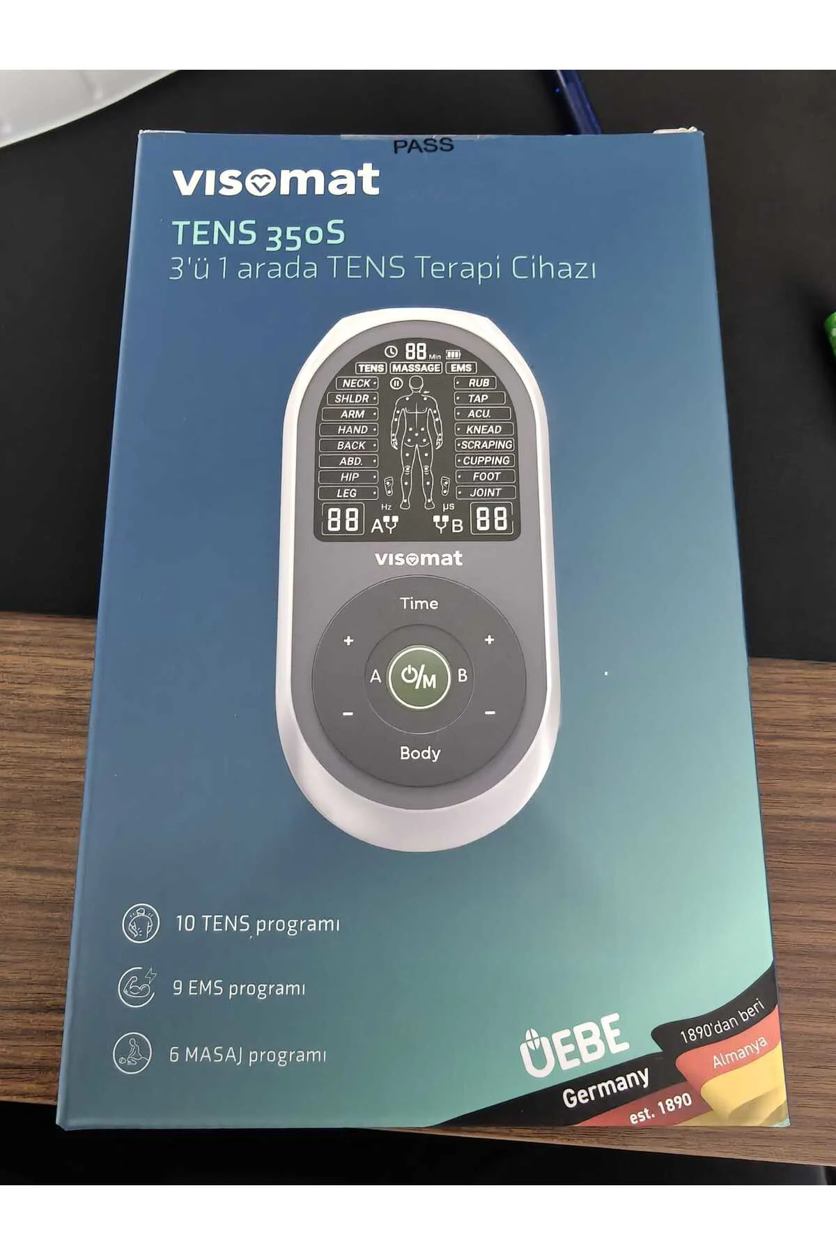 VİSOMAT1V VİSOMAT TENS 350S TENS ve EMS Masaj Cihazı | Giderici & Rahatlatıcı Stimülatör VİSOMAT1V VİSOMAT TENS 350S TENS ve EMS Masaj Cihazı | Giderici & Rahatlatıcı Stimülatör