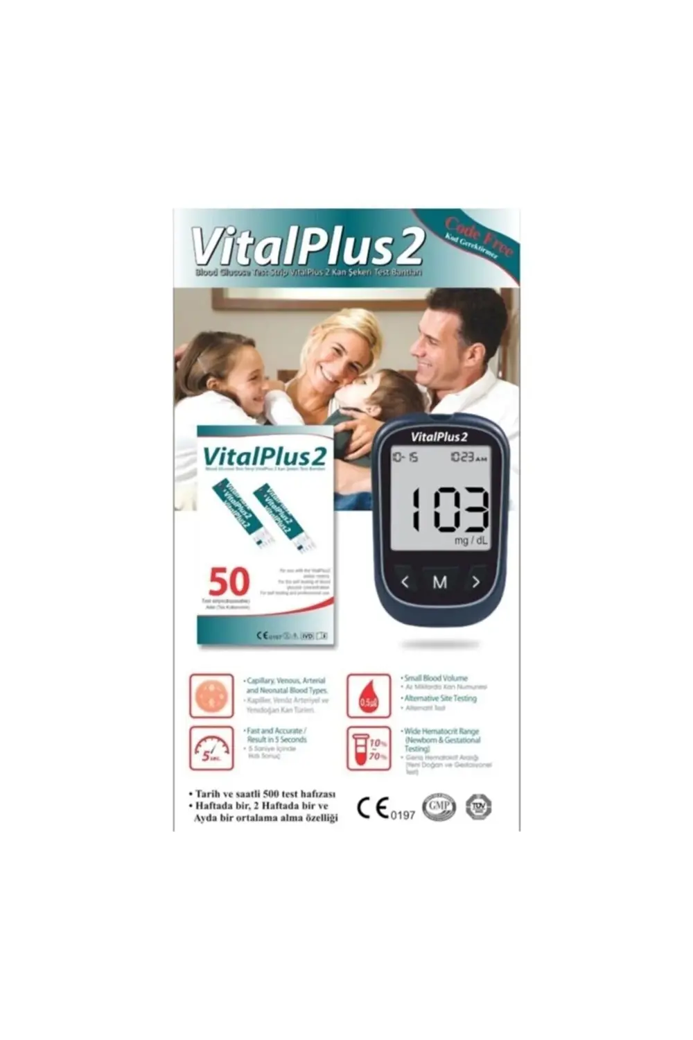 Vital Plus 2 Şeker Ölçüm Cihazı