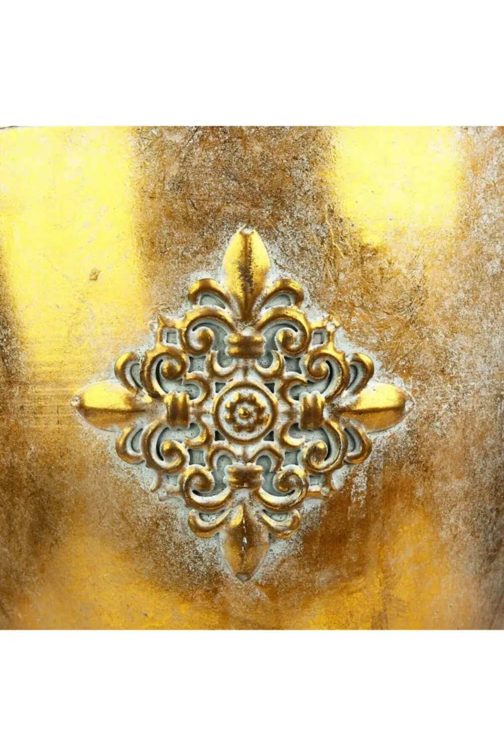 Vitale Antik Kulplu Metal Vazo