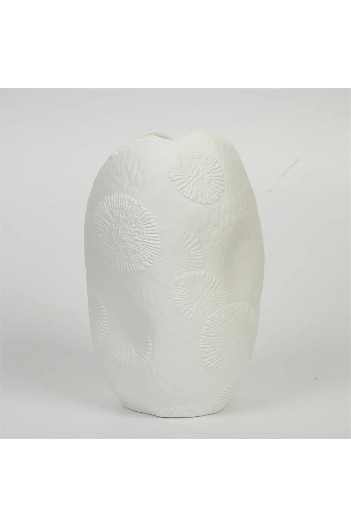 Vitale Beyaz Fosil Vazo 26*27*20 Cm AK.JM00019