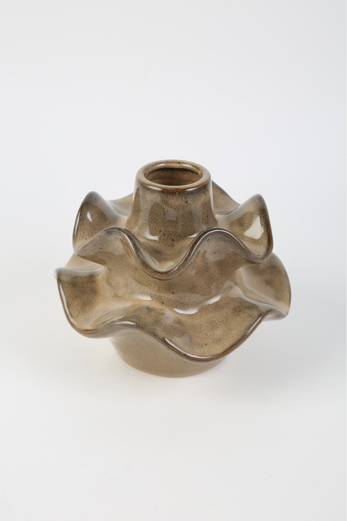 Vitale Seramik Dalgalı Vazo 17.4*17.7*15 cm