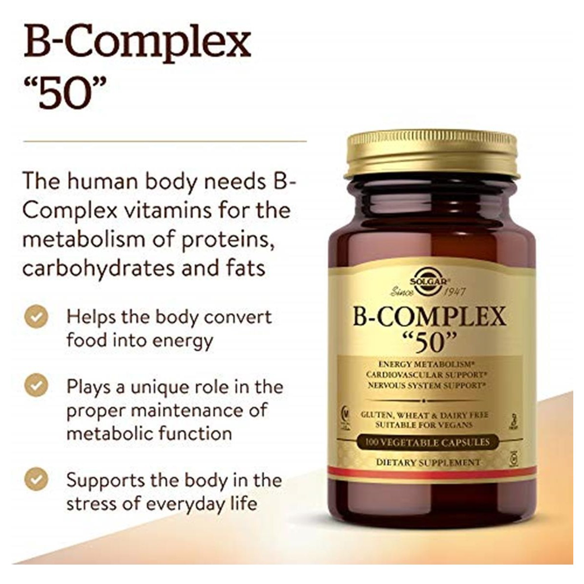 Solgar Vitamin B-Complex 50 100 1 Paket(1 X 1 Stück)