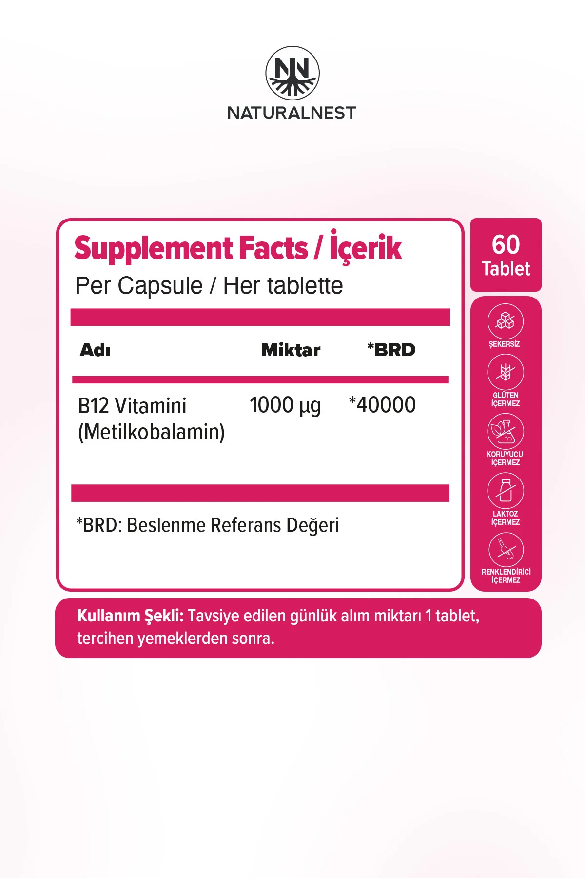 Vıtamın B12 60 Tablet