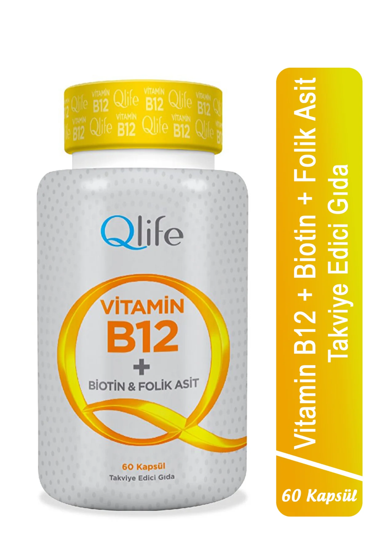Vitamin B12 + Biotin & Folik Asit 60 Kapsül