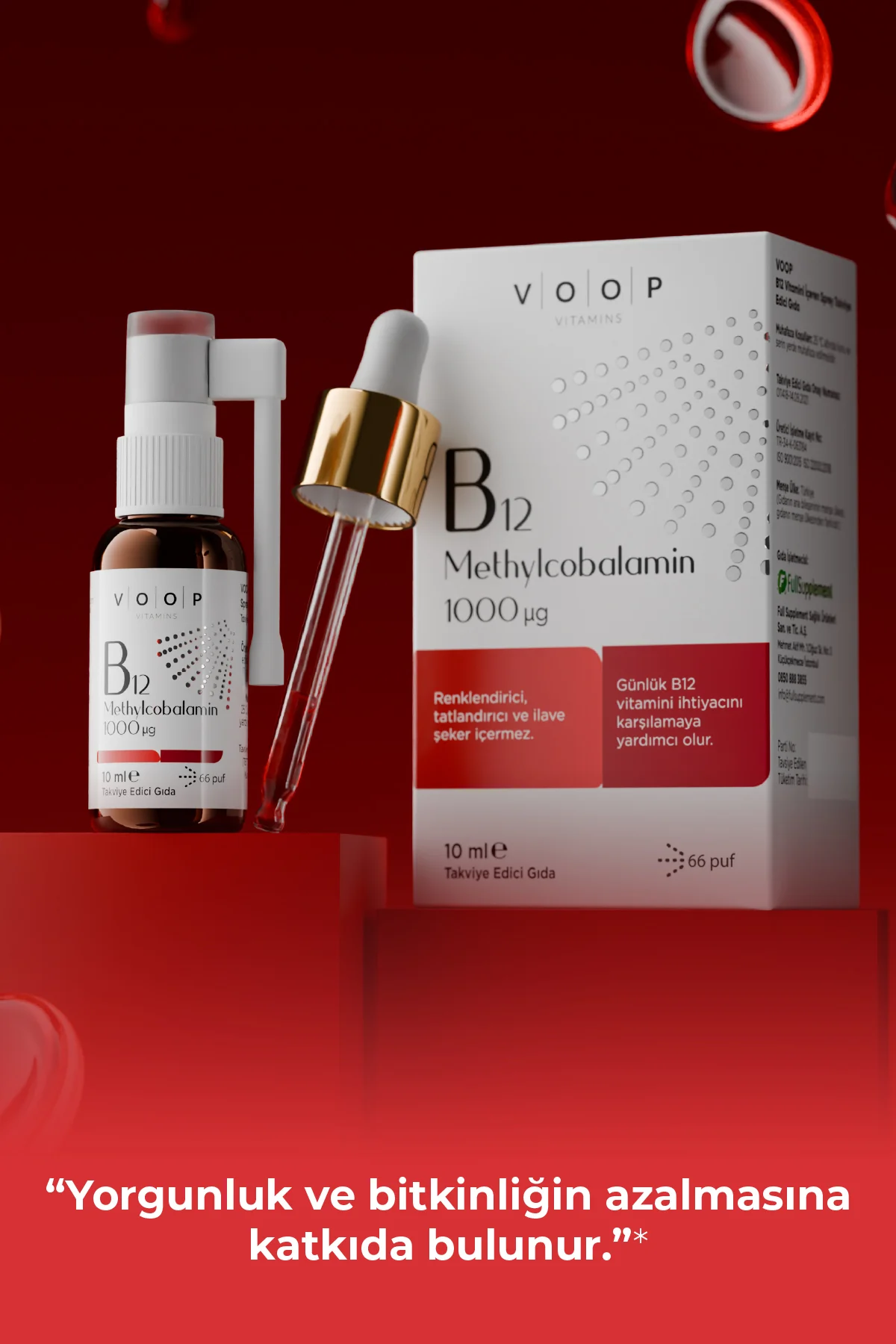 Vitamin B12 Methylcobalamin | 1000 µg (mikro gram) Sprey-Damla - 10 ml
