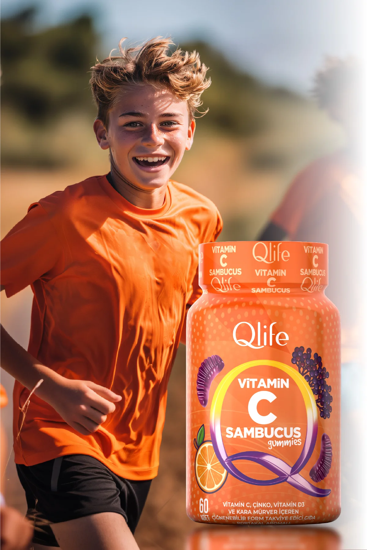 Vitamin C Sambucus Gummies - C Vitamini İçeren Çiğnenebilir Vitamin 60 Adet
