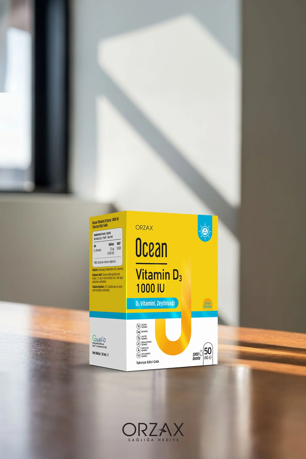 Vitamin D3 1000 IU Damla 50 ml Kapağı Damlalıktır, Damla Aparatı Bulunmamaktadır