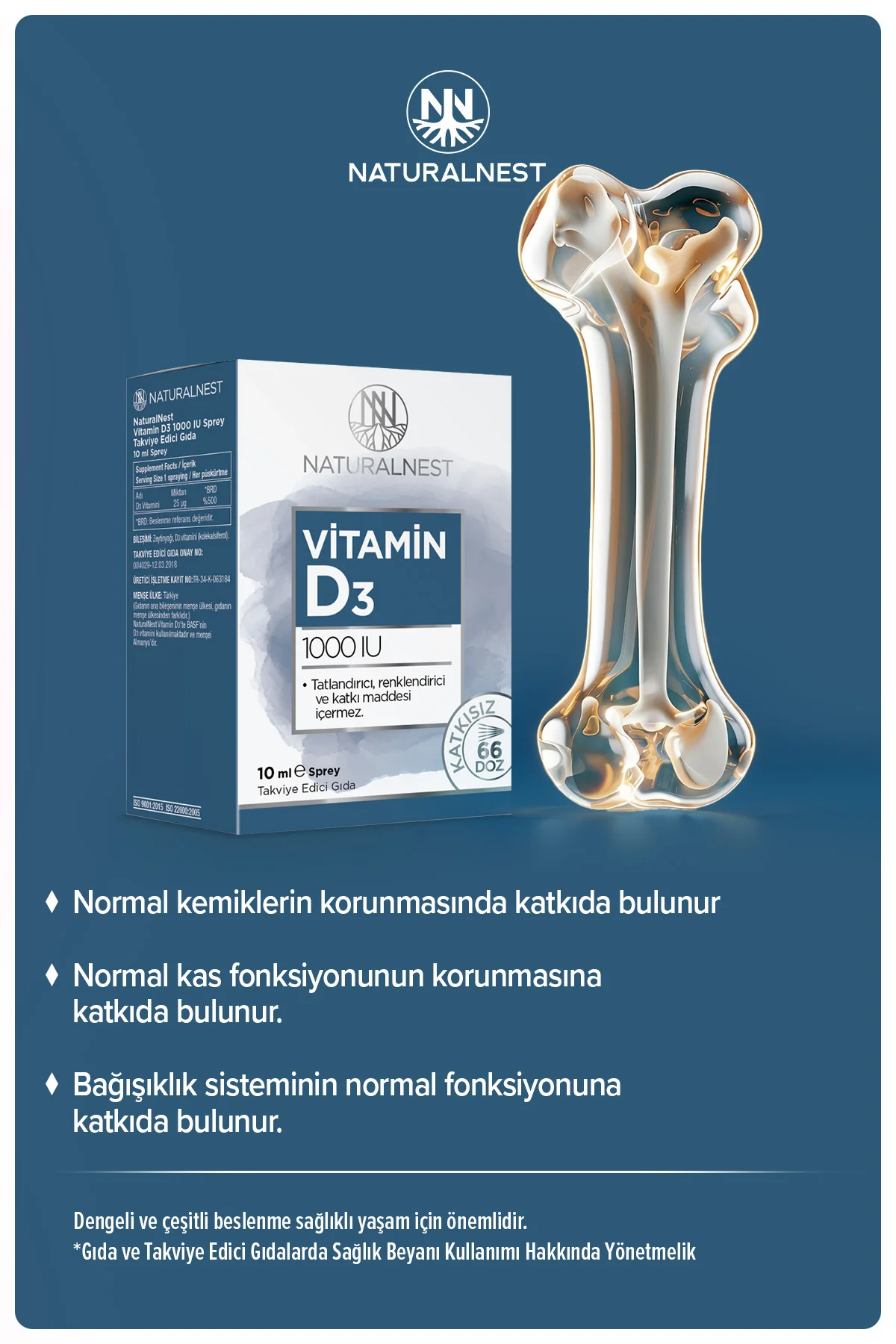 Vitamin D3 1000 IU Sprey — 10 Ml
