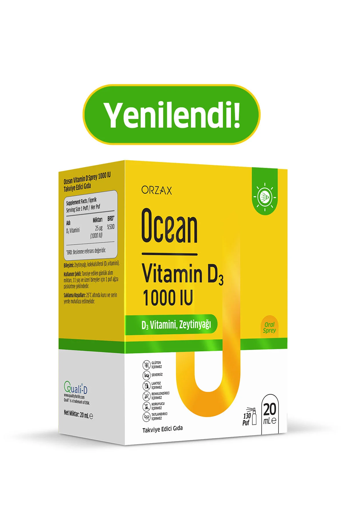 Vitamin D3 1000 IU Sprey 20 ml