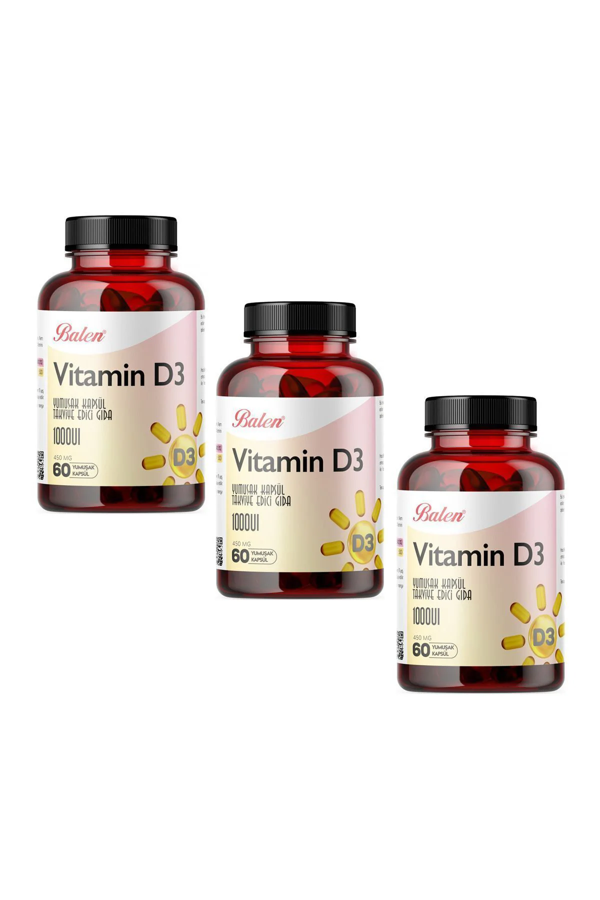 Vitamin D3 450 Mg 60 Yumuşak Kapsül X 3 Adet