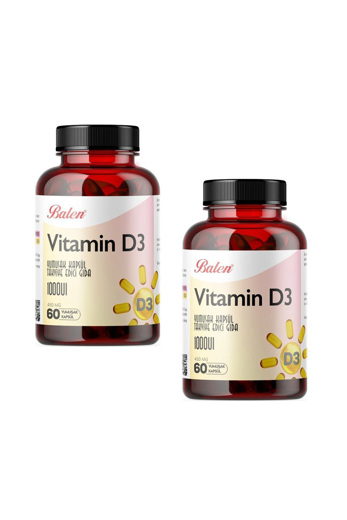 Vitamin D3 450 Mg 60 Yumuşak Kapsül X 2 Adet