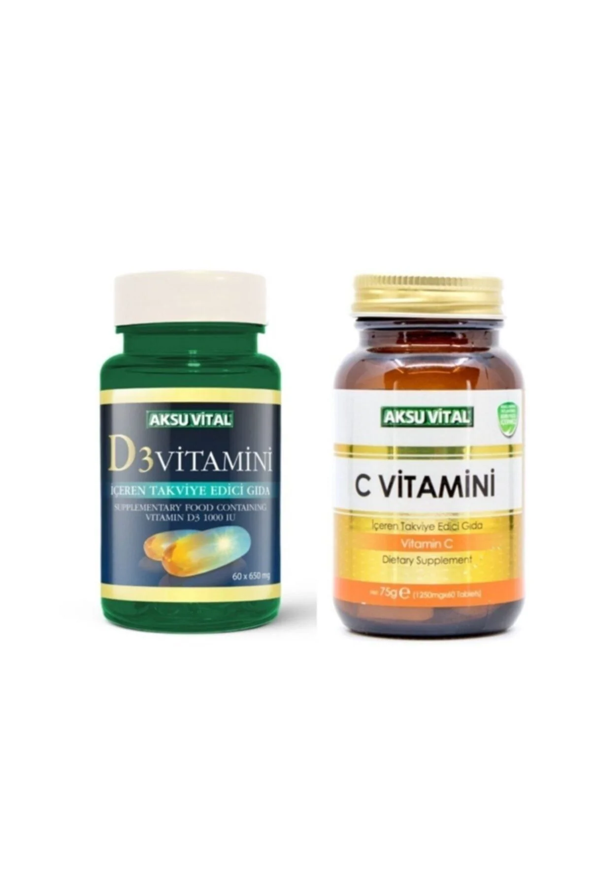 Vitamin D3 60 Softjel + Vitamin C 60 Tablet 1250 mg Vitamin D3 60 Softjel + Vitamin C 60 Tablet 1250 mg