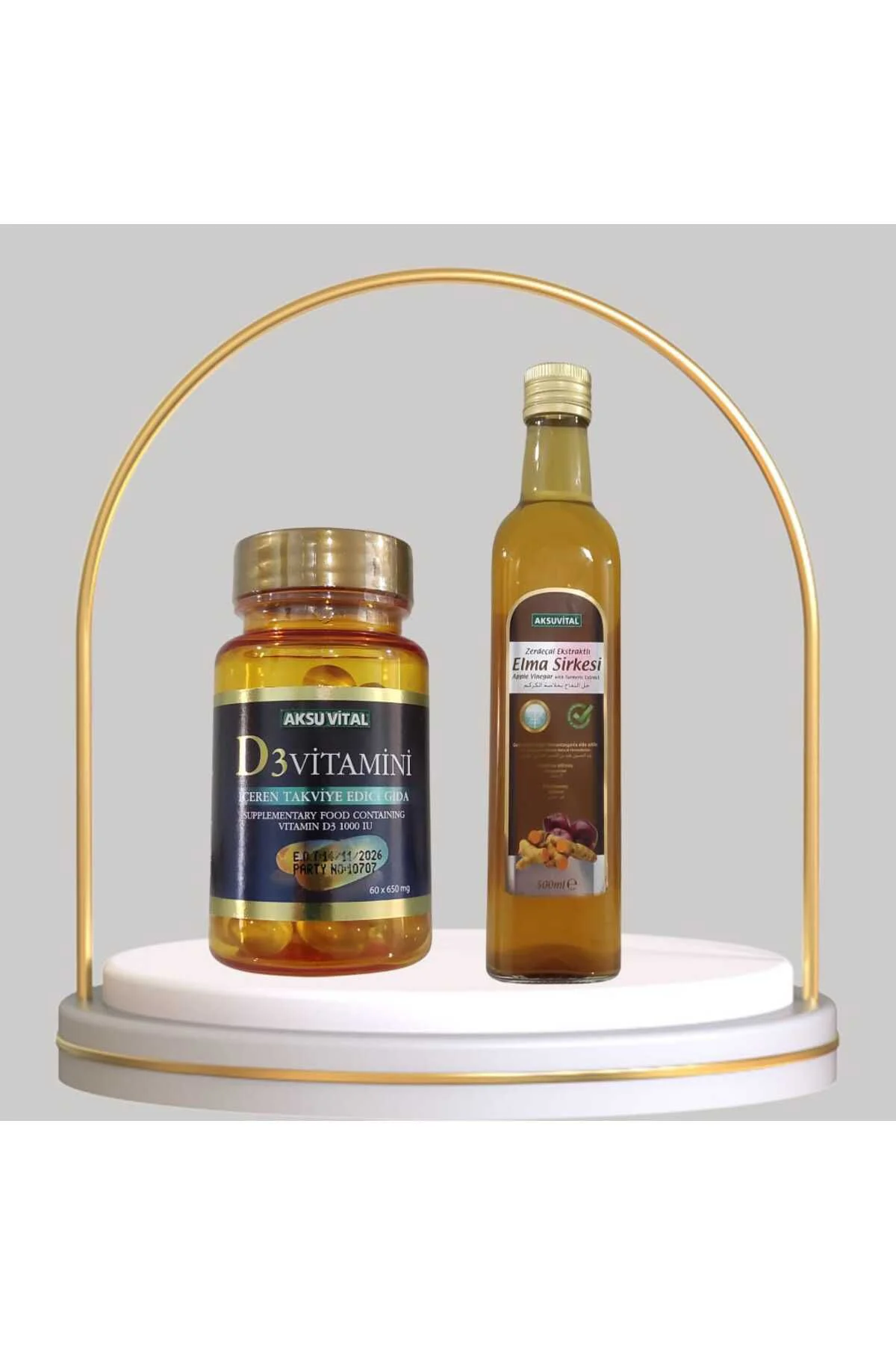 Vitamin D3 60 Softjel + Zerdeçal Ekstraktlı Elma Sirkesi 500 ml Vitamin D3 60 Softjel + Zerdeçal Ekstraktlı Elma Sirkesi 500 ml