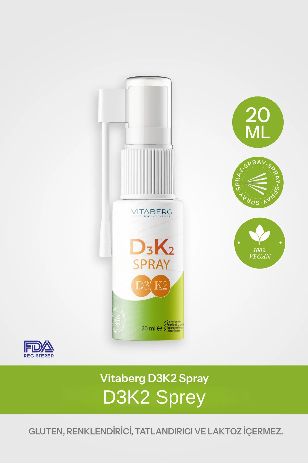 Vitamin D3 K2 Sprey | Günlük Kemik ve Bağışıklık Desteği