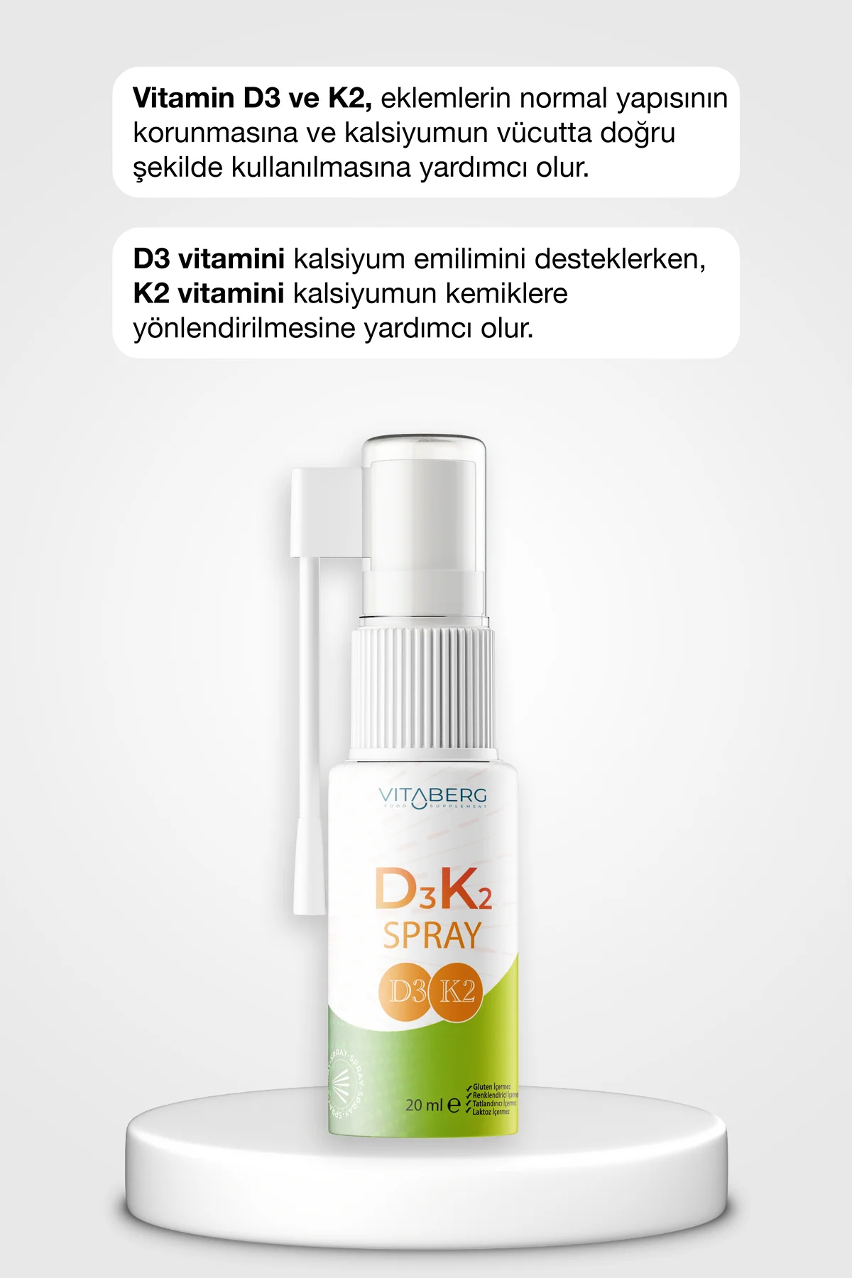 Vitamin D3 K2 Sprey | Günlük Kemik ve Bağışıklık Desteği