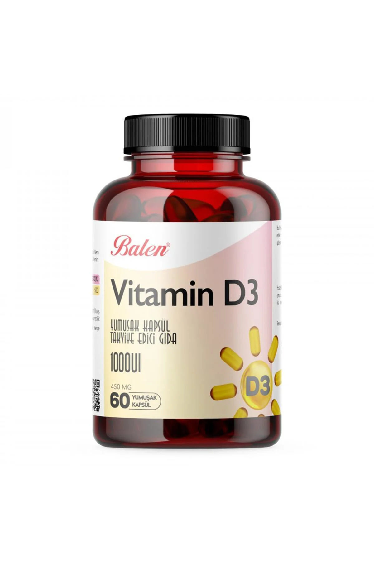 Vitamin D3 Yumuşak Kapsül 450 MG*60