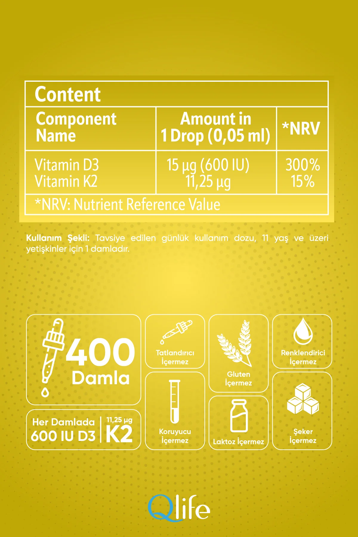 Vitamin D3K2 - Kas ve Kemik Destekleyici Vitamin D3K2 Sprey 20 ml