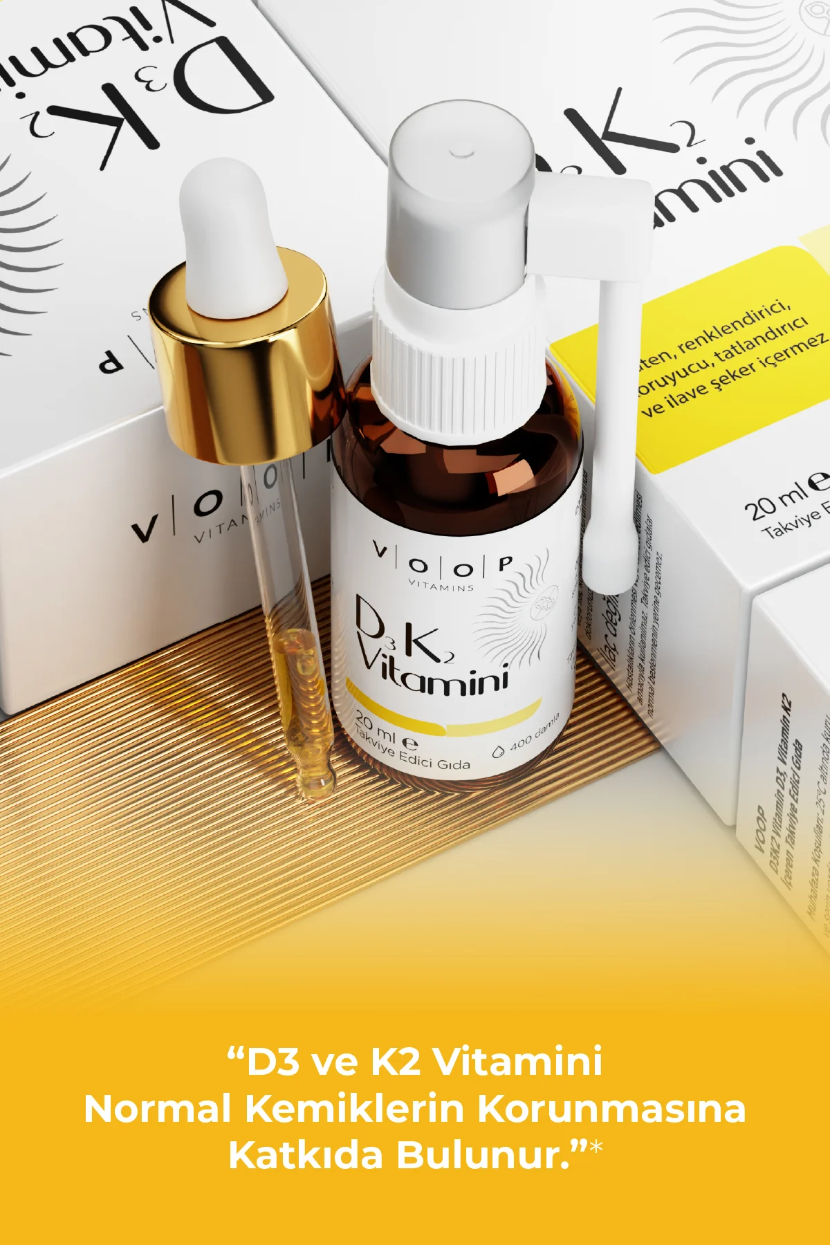 Vitamin D3K2 Sprey-Damla 20 ml