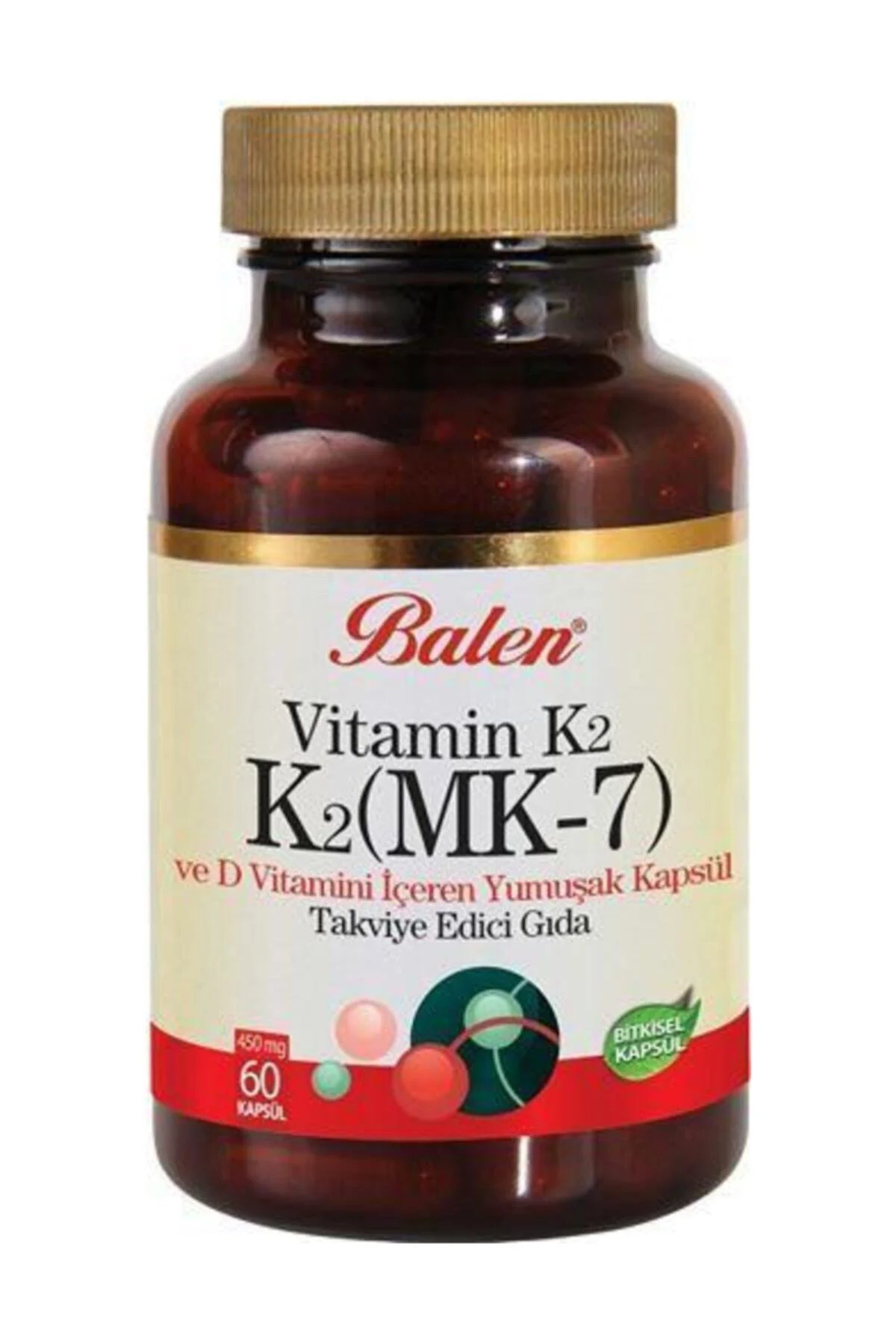 Vitamin K2 D Vitamini K2 Mk7 450 Mg 60 Kapsül