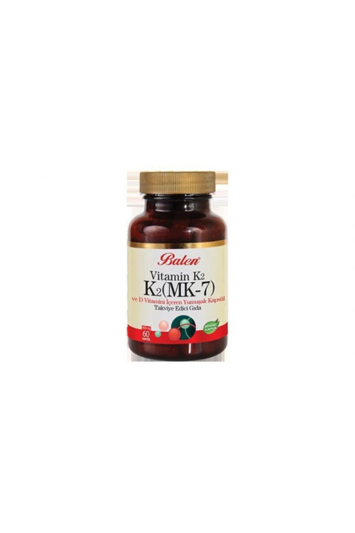 Vitamin K2- K2 (mk-7) Ve D Vitamini Içeren Yumuşak Kapsül Takviye Edici Gıda