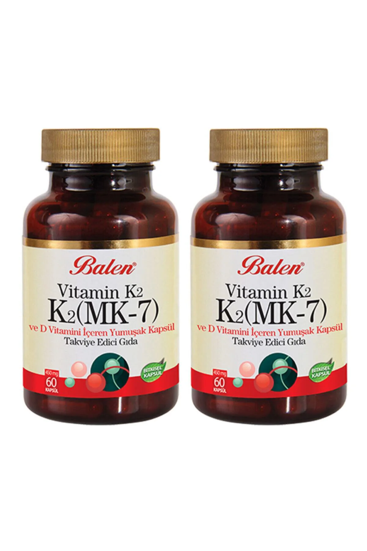 Vitamin K2- K2 Mk-7 Ve D Vitamini Içeren Yumuşak Kapsül X 2 Adet
