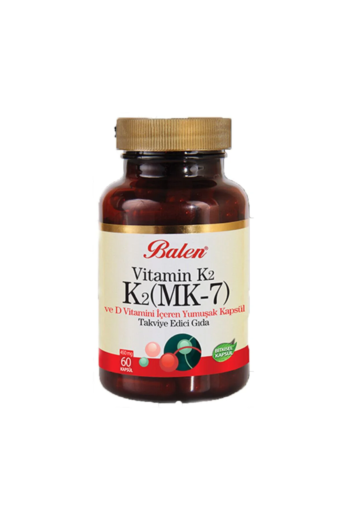 Vitamin K2- K2 Ve D Vitamini Içeren Yumuşak Kapsül Takviye Edici 