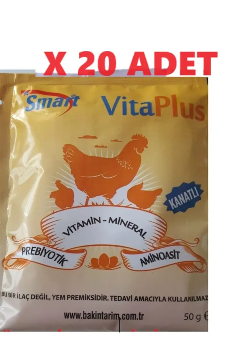 Vitaplus 50 gr X 20 Adet (1 Kg )"civciv Ve Tavuk Için Vitamin-min